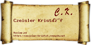 Czeisler Kristóf névjegykártya